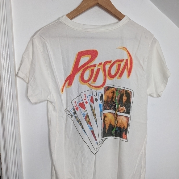 DAYDREAMER Poison Skull Playing Cards Graphic Band Tee NEW Size S - Picture 4 of 8